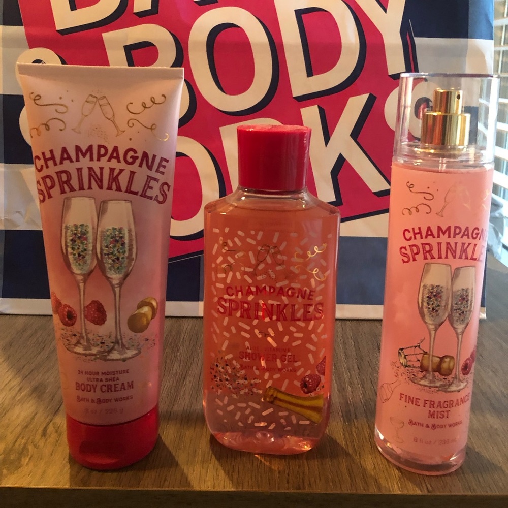 Bath and Body Works Champagne Sprinkles Bundle